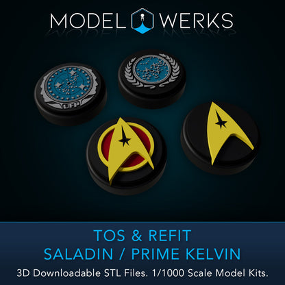 1/1000 TOS and Refit Saladin / Prime Kelvin Class STL File Download
