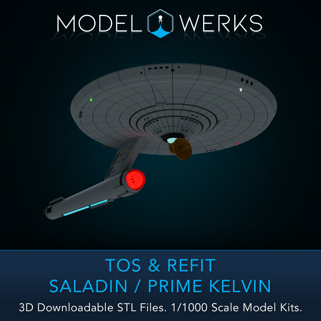 1/1000 TOS and Refit Saladin / Prime Kelvin Class STL File Download