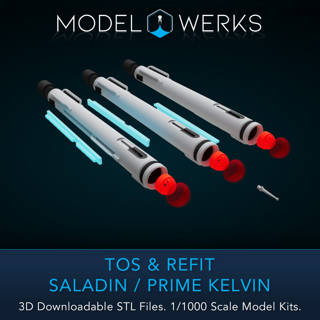 1/1000 TOS and Refit Saladin / Prime Kelvin Class STL File Download