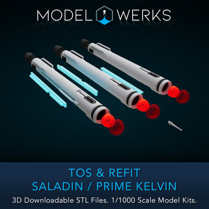 1/1000 TOS and Refit Saladin / Prime Kelvin Class STL File Download