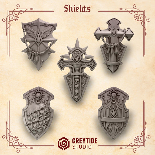 Crimson Lords Shields x5 Resin Upgrade Parts product image