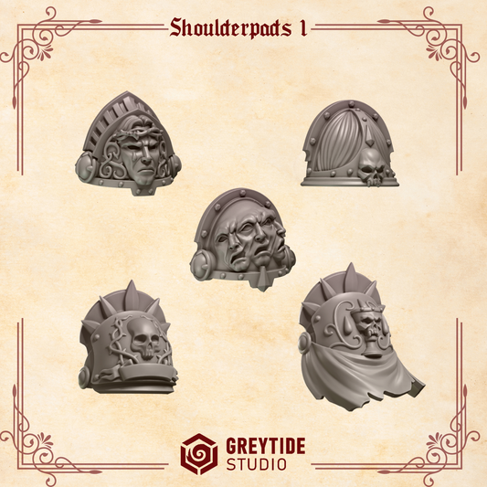 Crimson Lords Shoulderpads x10 Resin Upgrade Parts product image