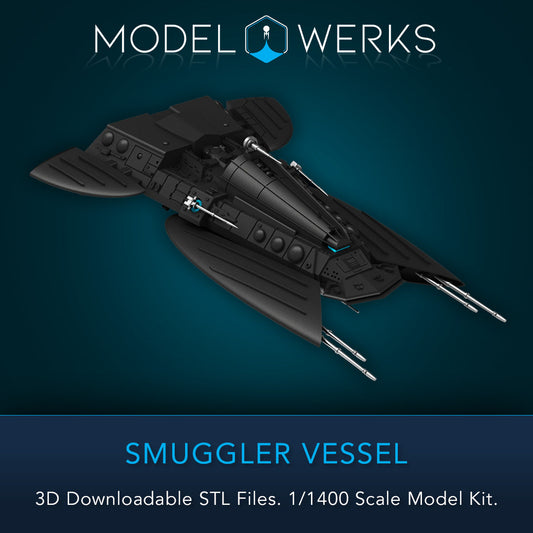 1/1400 Smuggler Ship Kit STL File Download