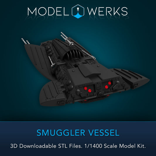 1/1400 Smuggler Ship Kit STL File Download
