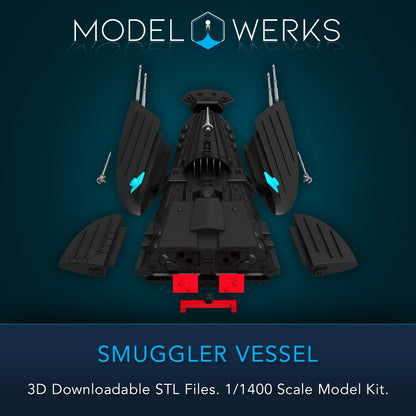 1/1400 Smuggler Ship Kit STL File Download