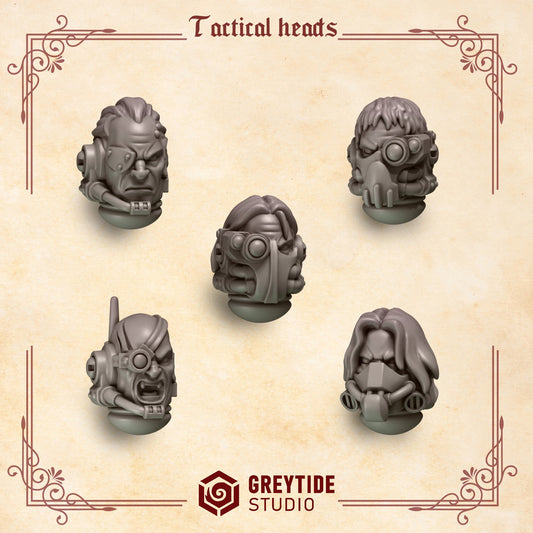 Crimson Lords Tactical Heads #5 x10 Resin Upgrade Parts product image