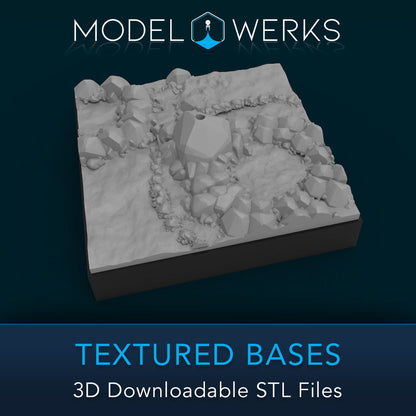 1/72 Scale Textured Bases STL File Download