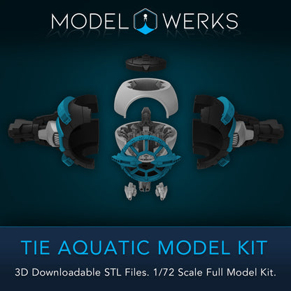 1/72 Scale Tie Aquatic Full Kit STL File Download