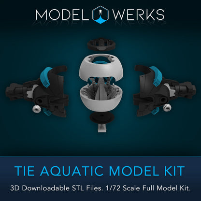 1/72 Scale Tie Aquatic Full Kit STL File Download