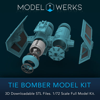 1/72 Scale Tie Bomber Full Kit STL File Download