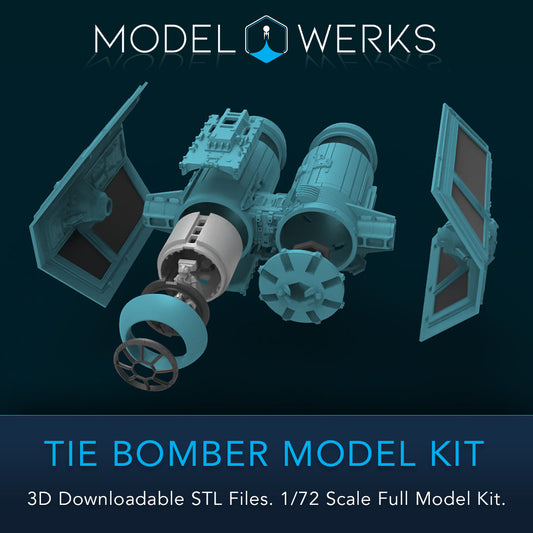 1/72 Scale Tie Bomber Full Kit STL File Download