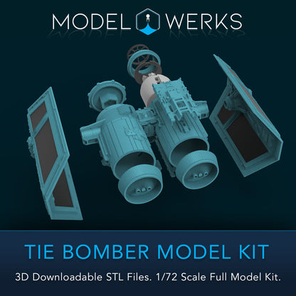 1/72 Scale Tie Bomber Full Kit STL File Download