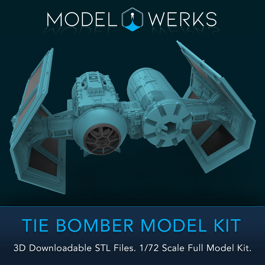 1/72 Scale Tie Bomber Full Kit STL File Download