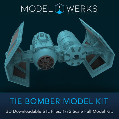 1/72 Scale Tie Bomber Full Kit STL File Download