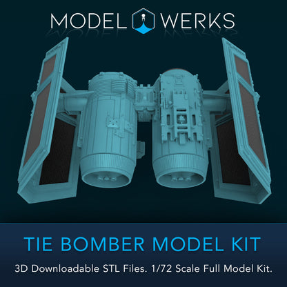 1/72 Scale Tie Bomber Full Kit STL File Download