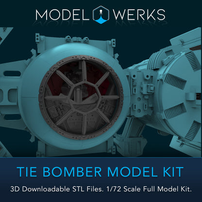 1/72 Scale Tie Bomber Full Kit STL File Download