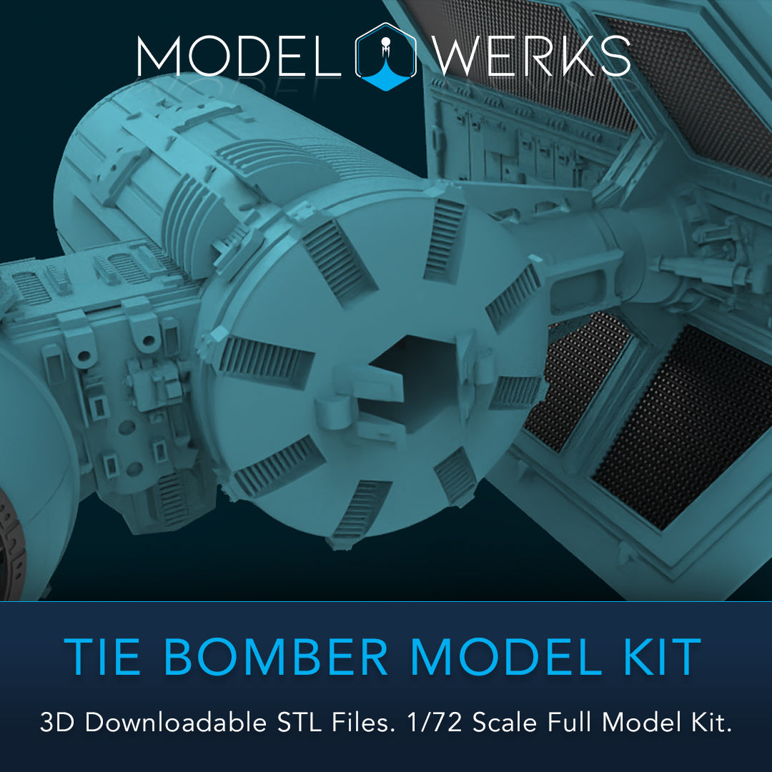 1/72 Scale Tie Bomber Full Kit STL File Download