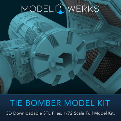 1/72 Scale Tie Bomber Full Kit STL File Download