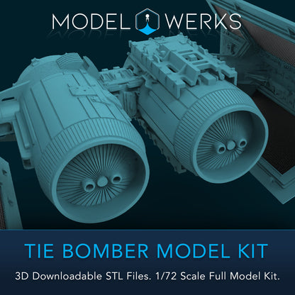 1/72 Scale Tie Bomber Full Kit STL File Download