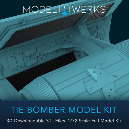 1/72 Scale Tie Bomber Full Kit STL File Download