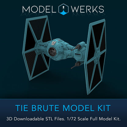 1/72 Scale Tie Brute Full kit STL File Download