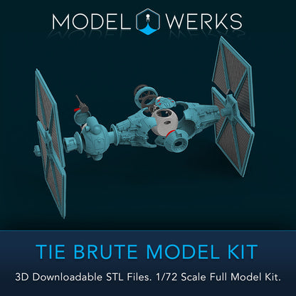 1/72 Scale Tie Brute Full kit STL File Download