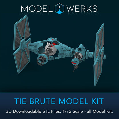 1/72 Scale Tie Brute Full kit STL File Download