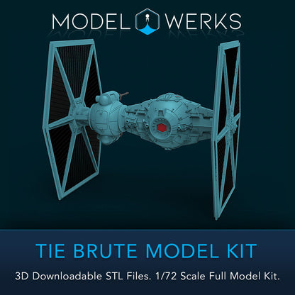 1/72 Scale Tie Brute Full kit STL File Download
