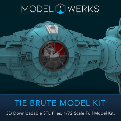 1/72 Scale Tie Brute Full kit STL File Download