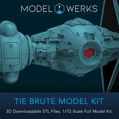 1/72 Scale Tie Brute Full kit STL File Download