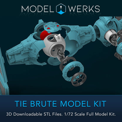 1/72 Scale Tie Brute Full kit STL File Download