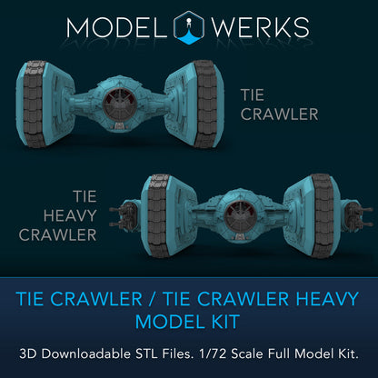 1/72 Scale Tie Crawler / Tie Heavy Crawler Full Kit STL File Download