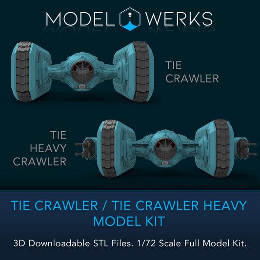 1/72 Scale Tie Crawler / Tie Heavy Crawler Full Kit STL File Download