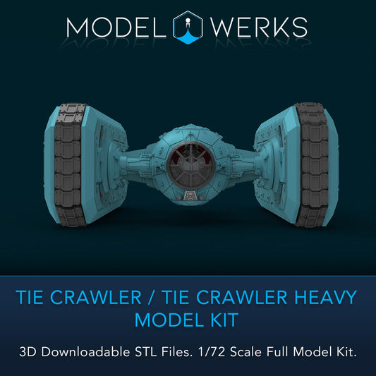 1/72 Scale Tie Crawler / Tie Heavy Crawler Full Kit STL File Download