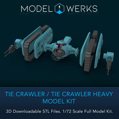 1/72 Scale Tie Crawler / Tie Heavy Crawler Full Kit STL File Download