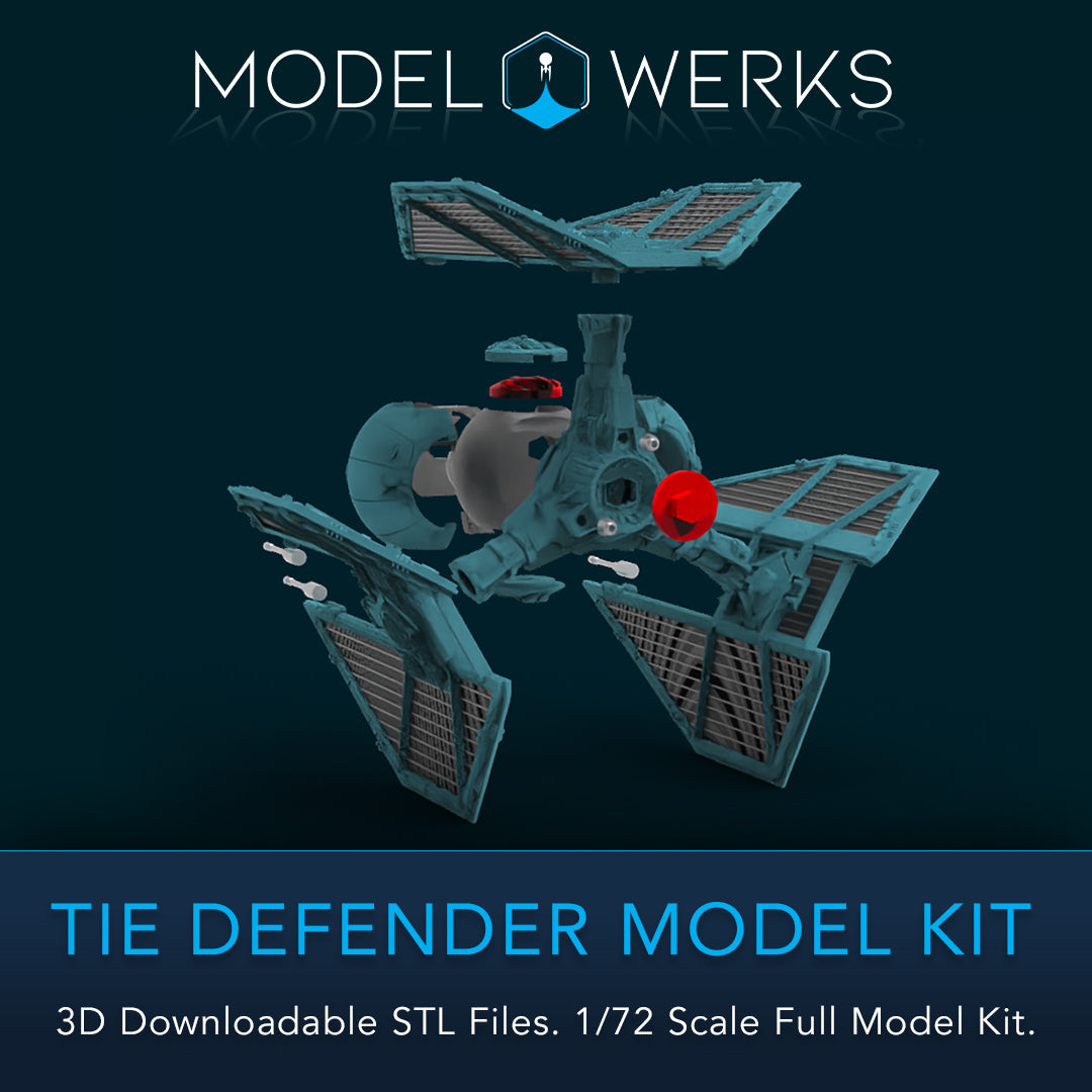 1/72 Scale Tie Defender Full Kit STL File Download