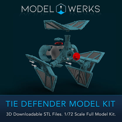 1/72 Scale Tie Defender Full Kit STL File Download