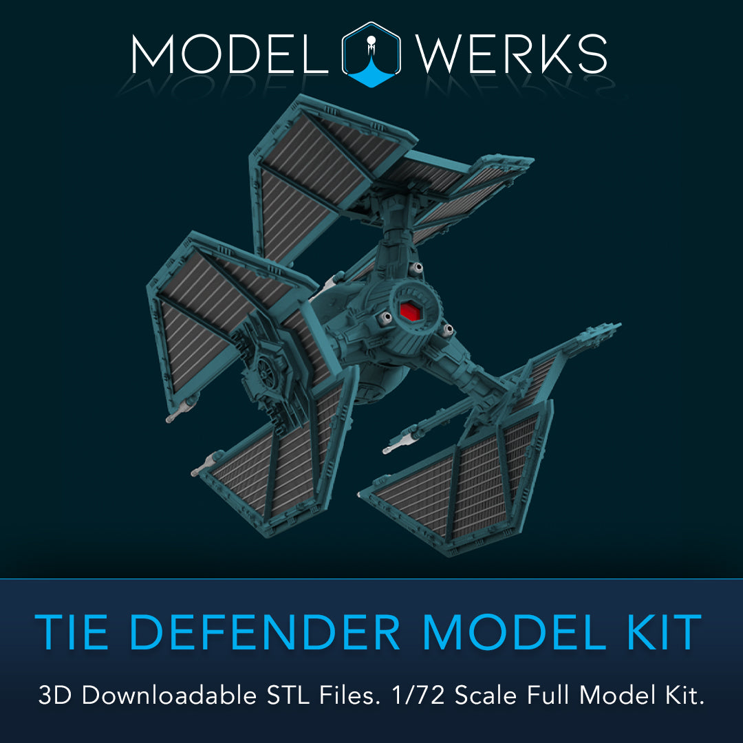 1/72 Scale Tie Defender Full Kit STL File Download