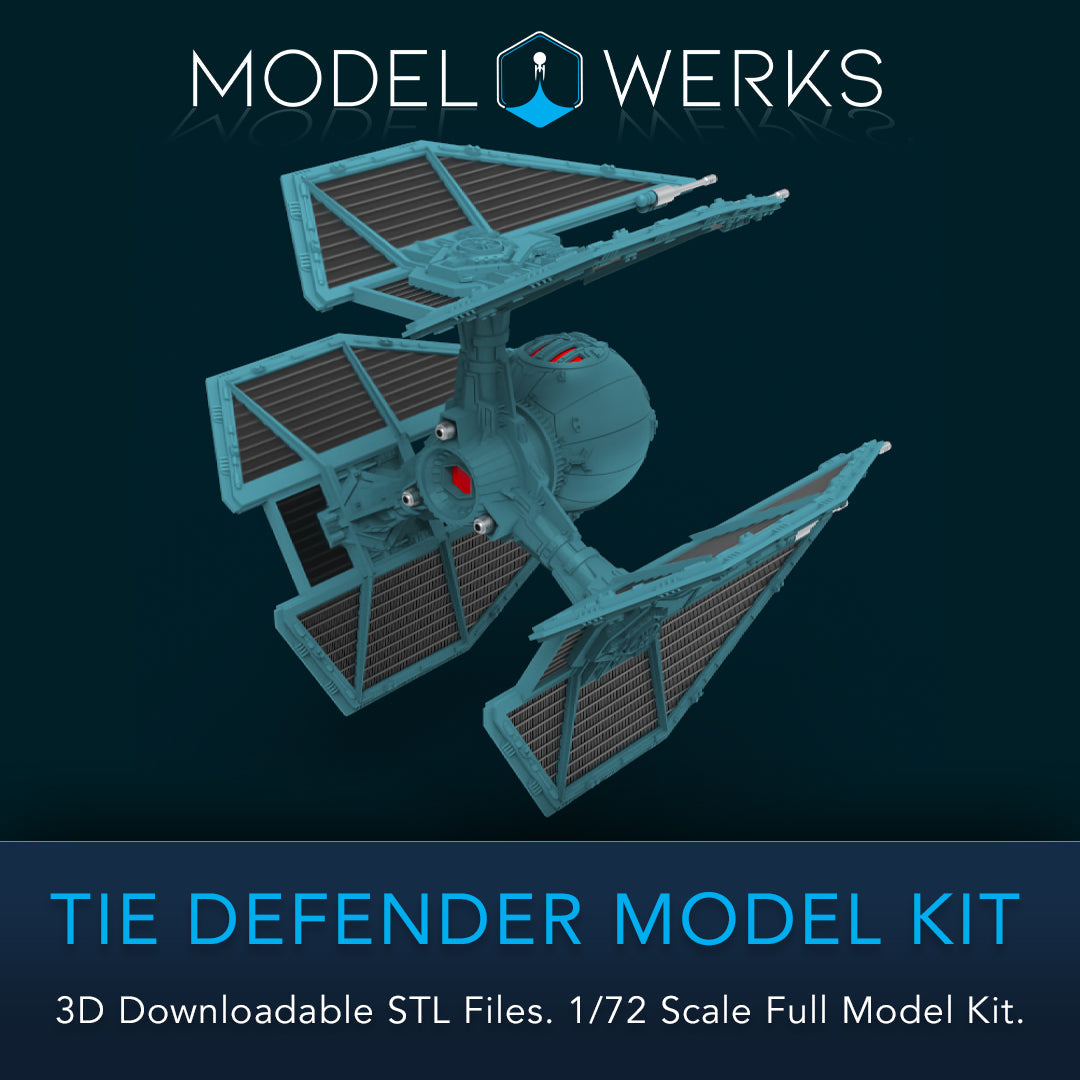1/72 Scale Tie Defender Full Kit STL File Download