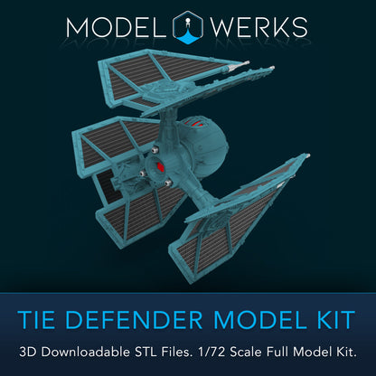 1/72 Scale Tie Defender Full Kit STL File Download