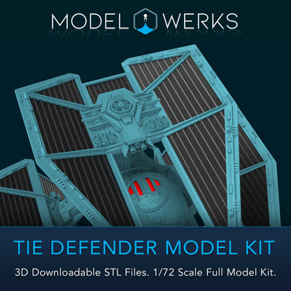 1/72 Scale Tie Defender Full Kit STL File Download