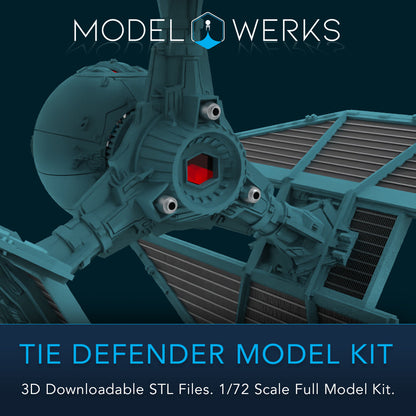 1/72 Scale Tie Defender Full Kit STL File Download