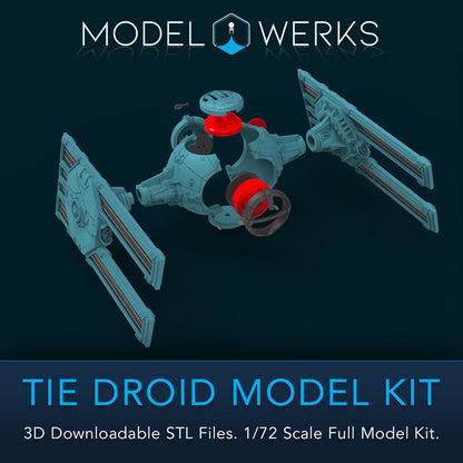1/72 Scale Tie Droid Full Kit STL File Download