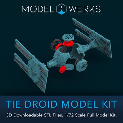 1/72 Scale Tie Droid Full Kit STL File Download