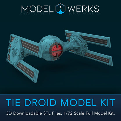 1/72 Scale Tie Droid Full Kit STL File Download