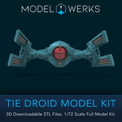 1/72 Scale Tie Droid Full Kit STL File Download