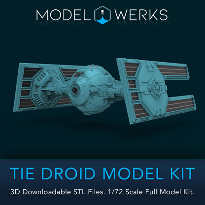 1/72 Scale Tie Droid Full Kit STL File Download