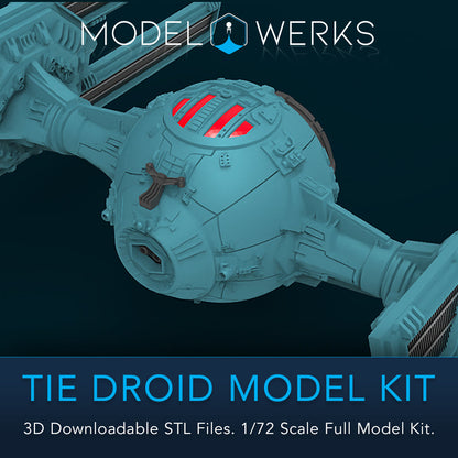 1/72 Scale Tie Droid Full Kit STL File Download