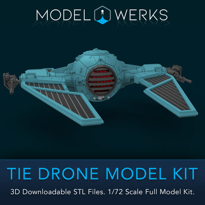 1/72 Scale Tie Drone Full Kit STL File Download
