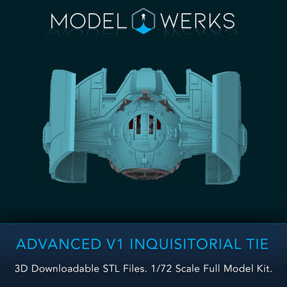 1/72 Scale Advanced V1 Inquisitorial Tie Full Kit STL File Download